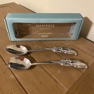 Mariposa Set of Two Salad Servers Lobster